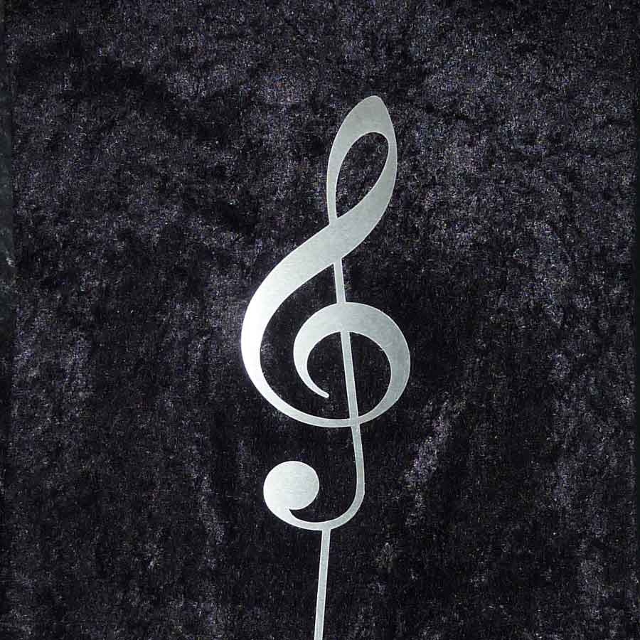 Notenschlüssel Violinschlüssel Tischdeko Dekoration Musik Noten Acryl silber 