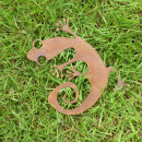 Salamander Metall Deko Gecko Rost