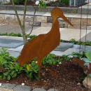 Metall Figur Storch Edelrost Gartendeko
