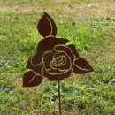 Rosenblüte Metall Gartenstecker Dekoblume