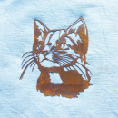 Katzenkopf Metall Edelrost Wandbild Katze