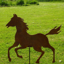 Großes Pferd Metall Garten mit Bodenstecker