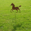 Gro&szlig;es Pferd Metall Garten mit 100 cm Bodenstecker