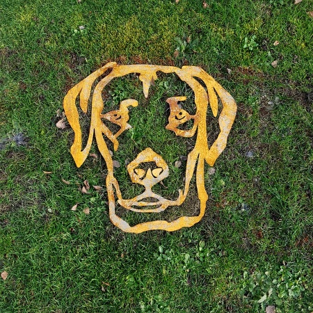 Labrador Hund Gartenskulptur Aus Metall – Rost-Optik Für Garten, Balkon Oder Wohnung
