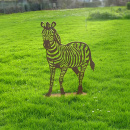 Metall Zebra Deko Figur Edelrost Garten