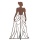 Design Rankhilfe Metall Figur Frau mit Kleid 170 cm