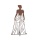 Design Rankhilfe Metall Figur Frau mit Kleid 120 cm