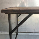 Vintage Klapptisch Holz Metallgestell Industrie Style 160 cm
