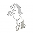 Steigendes Pferd aus Edelstahl als Wandbild