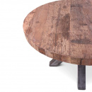 Holz Esstisch rund 140 cm im rustikalen Vintage Style