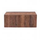 Holz Block Couchtisch MassivO Vintage 120x60 cm