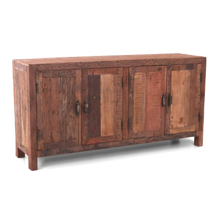 Sideboard Vintage Holz MassivO 4 T&uuml;ren 170 cm
