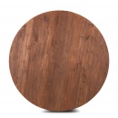 Teak Holz Tischplatte Lea rustikal rund 130 cm
