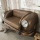 Sofa Vintage Leder braun in Autofront rostfarbig