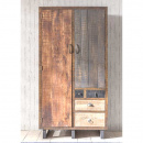 Kleiderschrank Vintage Holz Multy 195 cm mehrfarbig