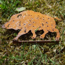 Bastel Deko Wildschwein 150 mm Metall Rost
