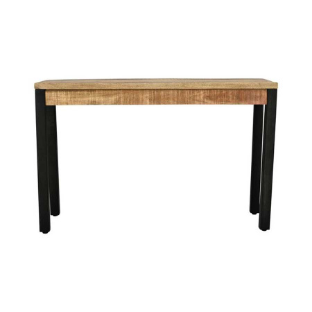 Konsole Tisch Holz naturell Metall Vintage 120x40 cm