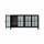 Sideboard Vitrine Black Clif 4 Glastüren Metallrahmen 175 cm