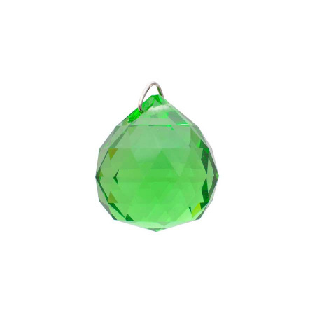 Kristall Kugel smaragdgrün 40mm